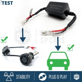 X2 Resistencias CANbus H1 para Bombillas Led | Decoddificador Anti Error, Anti Parpadeo