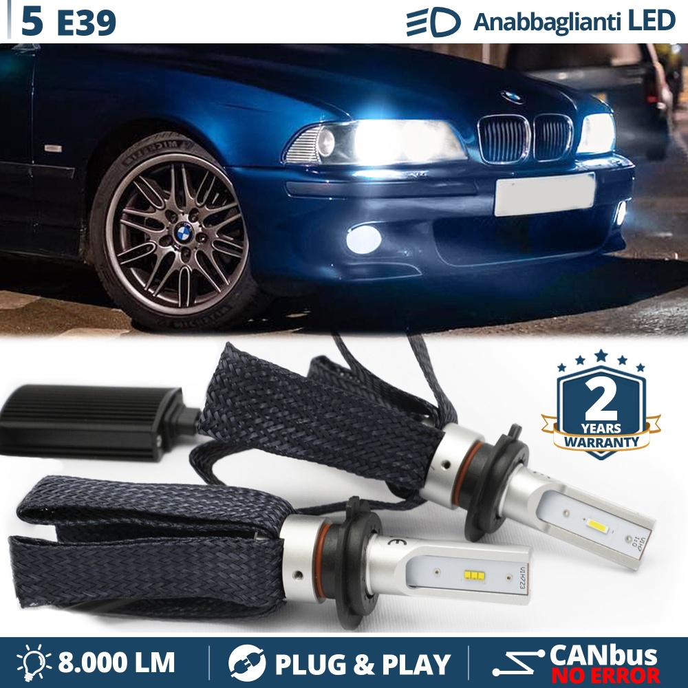 Kit LED H7 para BMW Serie 5 E39 Luces de Cruce CANbus | 6500K Blanco Frío 8000LM