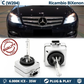 2x D1S Bi-Xenon Replacement Bulbs for MERCEDES C CLASS (W204) HID 6.000K White Ice 35W