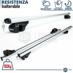 Barras de Techo para Ssangyong Korando 4 - Rexton 2 de Aluminio GOODYEAR | Carga 90KG Doble Cerradura Antiarrobo
