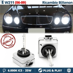 2x Bombillas Bi-Xenon D1S de Repuesto para MERCEDES CLASE E (W211) FACELIFT desde 2006- Luz 6.000K Blanco Frio Lámpara 35W