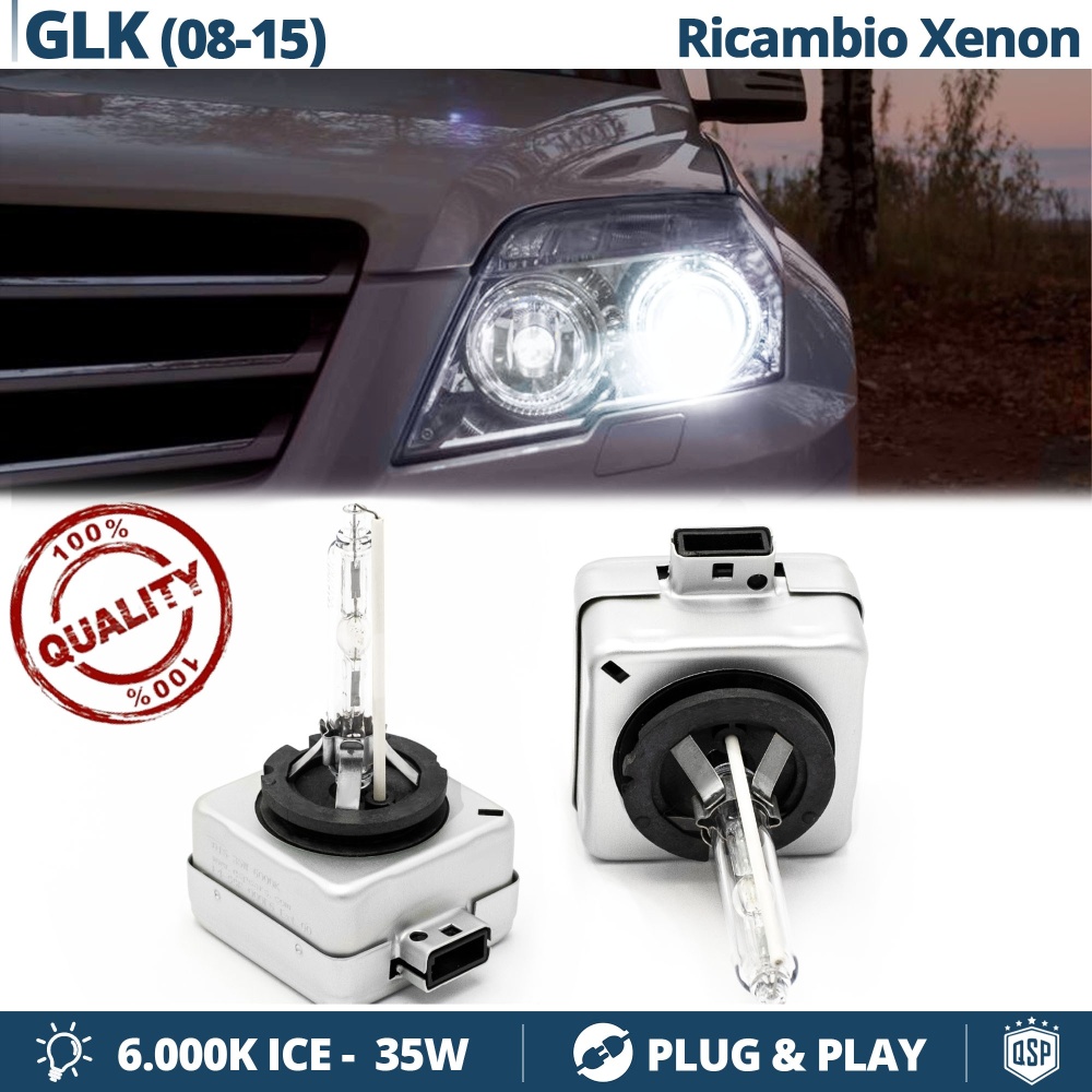 2x Bombillas Bi-Xenon D1S de Repuesto para MERCEDES GLK Luz 6.000K Blanco Frio Lámpara 35W