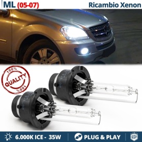 2x Bombillas Bi-Xenon D2S de Repuesto para MERCEDES ML (W164) 05-07 Luz 6.000K Blanco Frio Lámpara 35W