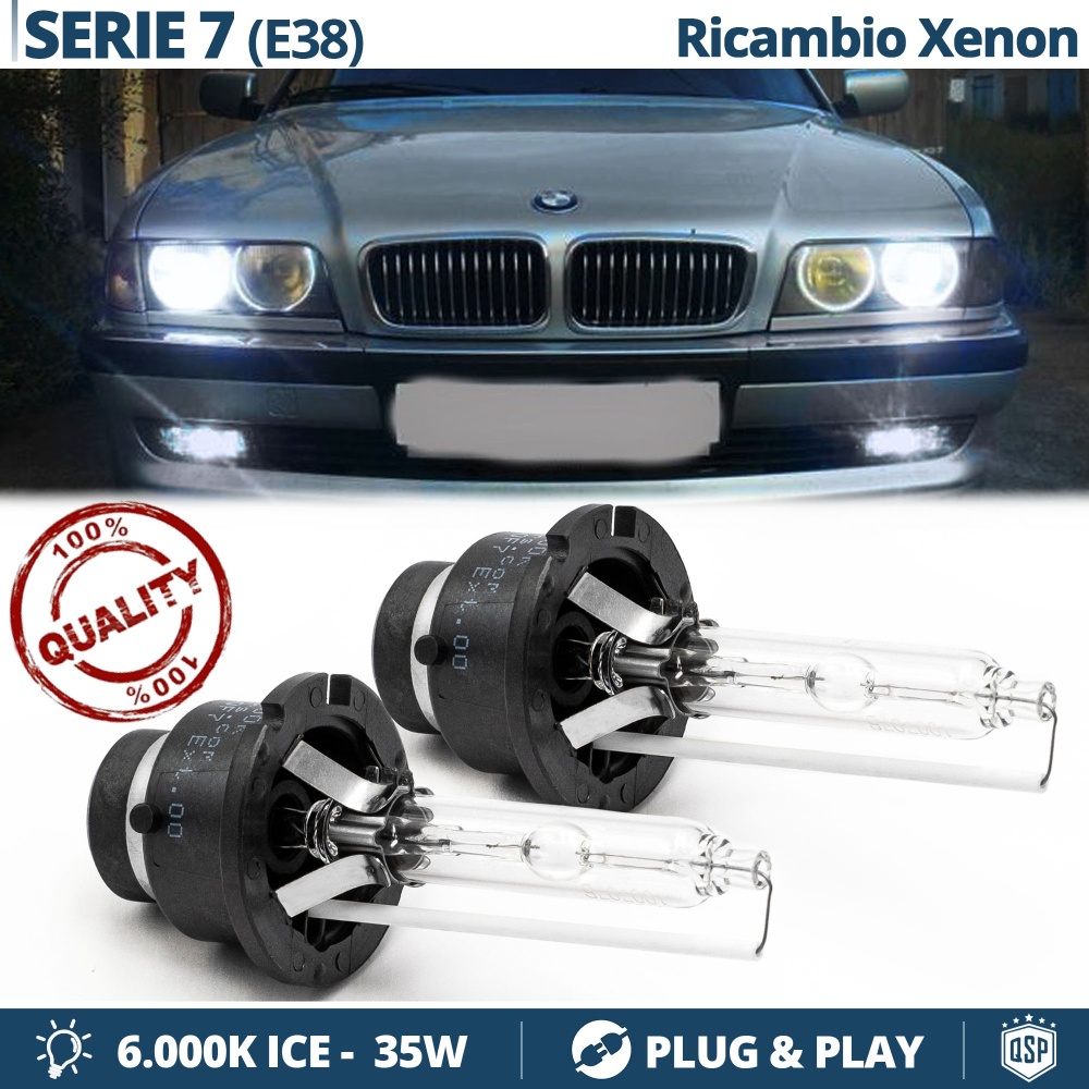 2x Bombillas Xenon D2S de Repuesto para BMW SERIE 7 (E38) Luz 6.000K Blanco Frio Lámpara 35W