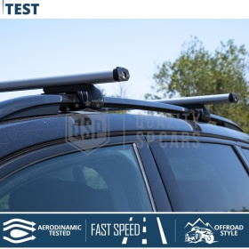 COFRE 320LT + BARRAS de Techo GOODYEAR para Ssangyong Korando 4-Rexton 2 con Cerradura Antiarrobo
