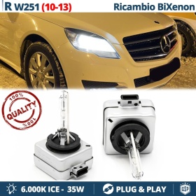2x Bombillas Bi-Xenon D1S de Repuesto para MERCEDES CLASE R (W251) FACELIFT Luz 6.000K Blanco Frio Lámpara 35W