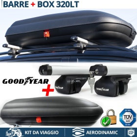 COFRE 320LT + BARRAS de Techo GOODYEAR para Ford Mondeo SW con Cerradura Antiarrobo