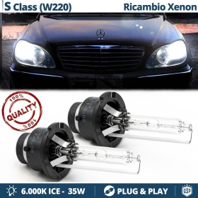 2x D2S-D2R Bi-Xenon Replacement Bulbs for MERCEDES S CLASS W220 HID 6.000K White Ice 35W