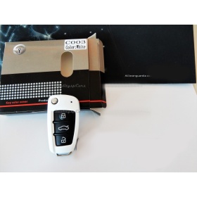 Coque Rigide Clé Télécommande Blanche pour Audi A3 (8V) Housse de Protection en Abs Thermique