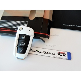 Coque Rigide Clé Télécommande Blanche pour Audi A3 (8V) Housse de Protection en Abs Thermique