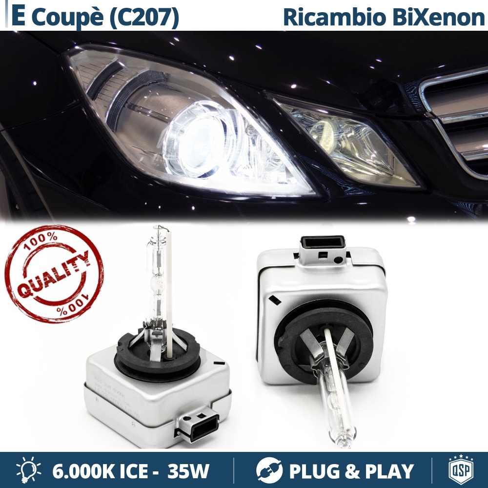2x Bombillas Bi-Xenon D1S de Repuesto para MERCEDES CLASE E COUPÉ C207 09-13 Luz 6.000K Blanco Frio Lámpara 35W