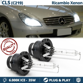 2x Bombillas Bi-Xenon D2S de Repuesto para MERCEDES CLS (C219) Luz 6.000K Blanco Frio Lámpara 35W