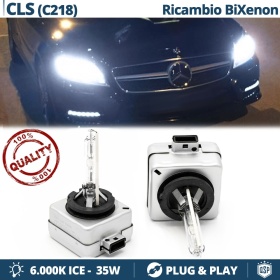 Coppia Lampadine di Ricambio Bi-Xenon D1S per MERCEDES CLS (C218) Luci Bianco Ghiaccio 6000K 35W