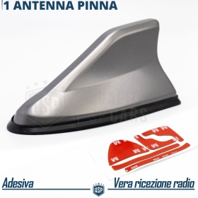 Car Roof Grey SHARK FIN Universal Antenna | Real AM-FM-DAB+ RADIO Reception Rubber Base