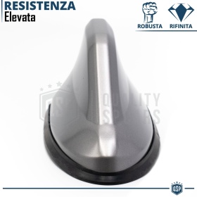 Car Roof Grey SHARK FIN Universal Antenna | Real AM-FM-DAB+ RADIO Reception Rubber Base