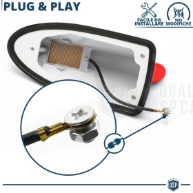 Antenna Auto PINNA DI SQUALO Rossa Universale | VERA Ricezione RADIO AM-FM-DAB+ Base Gommata