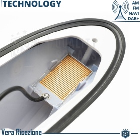 Antenna Auto PINNA DI SQUALO Rossa Universale | VERA Ricezione RADIO AM-FM-DAB+ Base Gommata