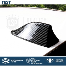 Antenna Auto PINNA DI SQUALO Fibra di Carbonio Universale | VERA Ricezione RADIO AM-FM-DAB+