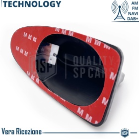 Antenna Auto PINNA DI SQUALO Fibra di Carbonio Universale | VERA Ricezione RADIO AM-FM-DAB+