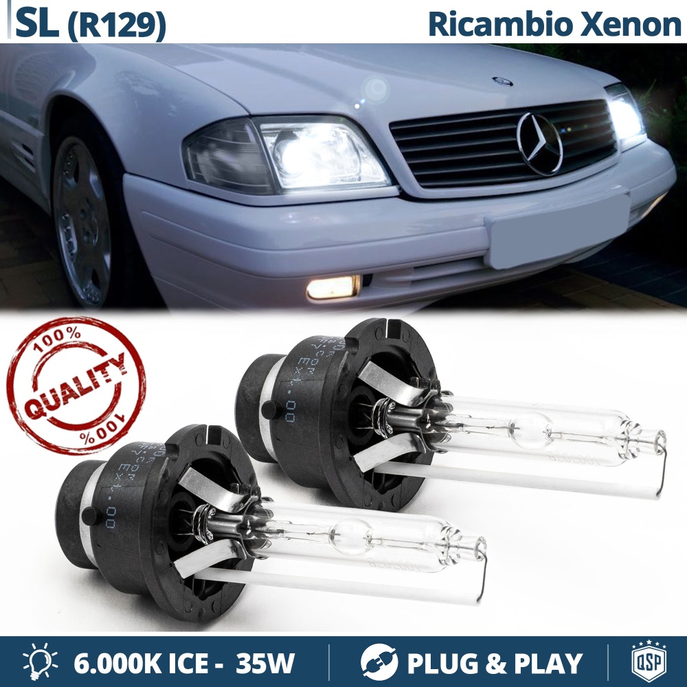 2x D2S Xenon Replacement Bulbs for MERCEDES SL (R129) HID 6.000K White Ice 35W 2x D2S Xenon Replacement Bulbs for MERCEDES SL (R129) HID 6.000K White Ice 35W