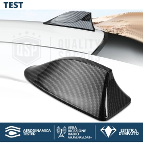 Antenna Auto PINNA DI SQUALO Fibra di Carbonio Universale | VERA Ricezione RADIO AM-FM-DAB+