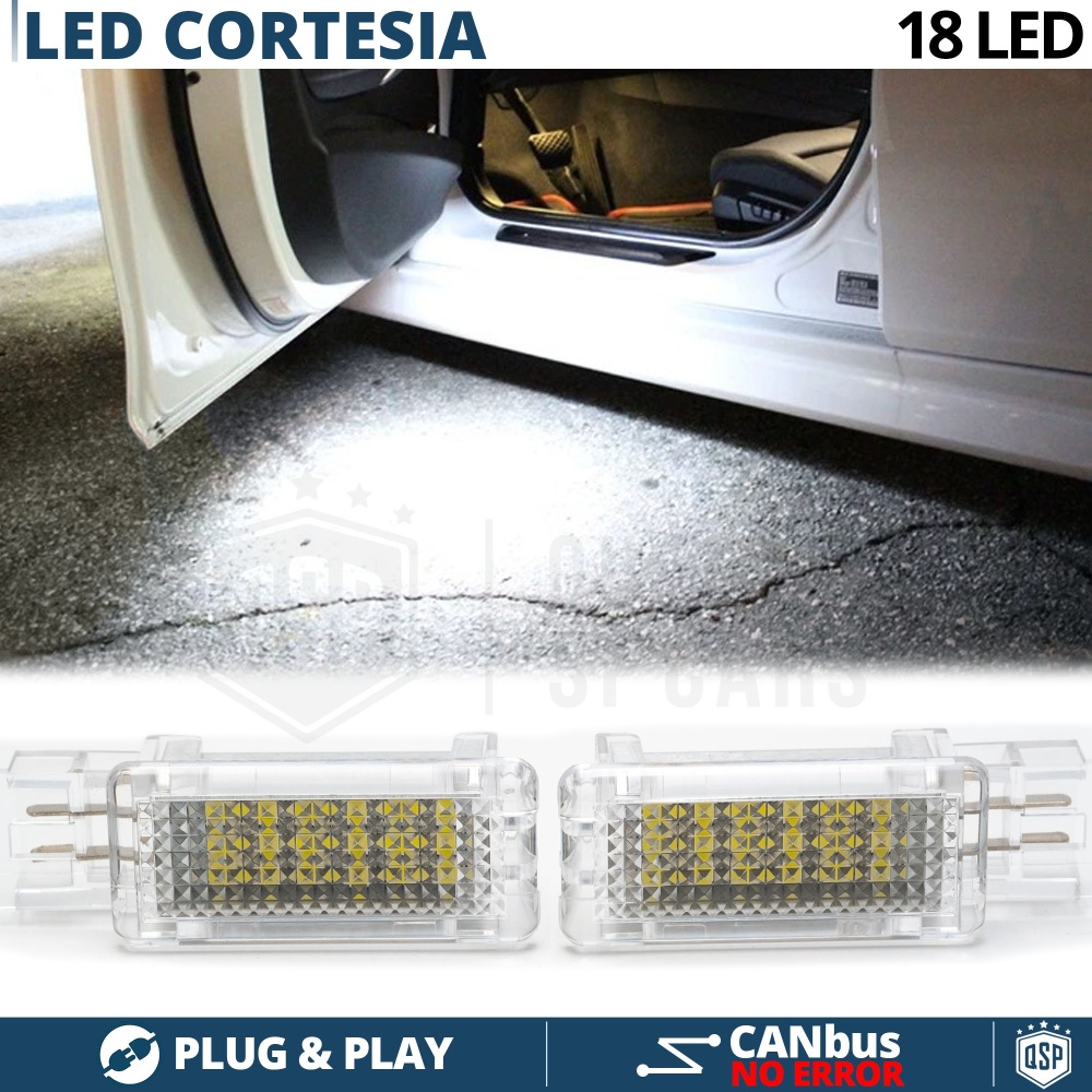 2 Luces de Cortesia LED para MERCEDES | Plafones Debajo Puerta Luz BLANCA | CANbus NO Errores