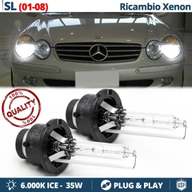 2x Bombillas Bi-Xenon D2S de Repuesto para MERCEDES SL (R230) 01-08 Luz 6.000K Blanco Frio Lámpara 35W