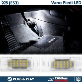 Luces de Pies LED para BMW X5 E53 | Luces Interiores Coche BLANCAS | CANbus NO Errores