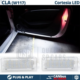 2 Luces de Cortesia LED para MERCEDES CLA W117 | Luz BLANCA Debajo Puerta CANbus