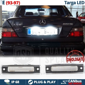 2 LED License Plate Lights for Mercedes E CLASS W124 (93-97) | CANbus, Plug & Play | 6500K White
