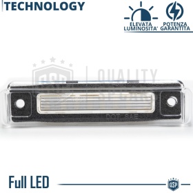 2 LED License Plate Lights for Mercedes E CLASS W124 (93-97) | CANbus, Plug & Play | 6500K White