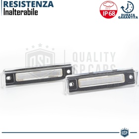 2 LED License Plate Lights for Mercedes E CLASS W124 (93-97) | CANbus, Plug & Play | 6500K White