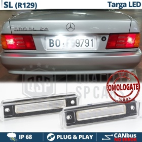 2 Luces de Matrícula LED para Mercedes SL R129 | Plafones CANbus 6500K Blanco Frío