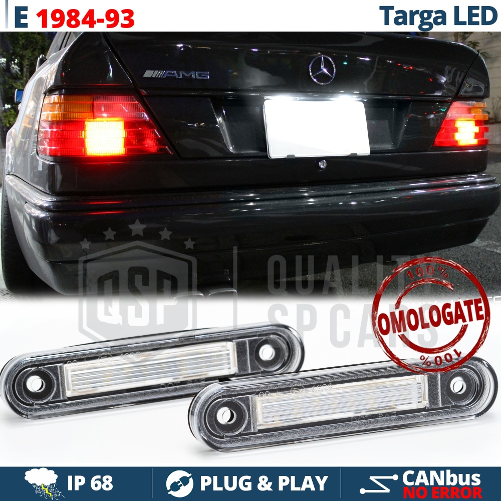 2 Luces de Matrícula LED para Mercedes CLASE E W124 84-93 | Plafones CANbus 6500K Blanco Frío