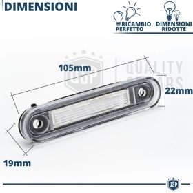 2 Luces de Matrícula LED para Mercedes CLASE E W124 84-93 | Plafones CANbus 6500K Blanco Frío