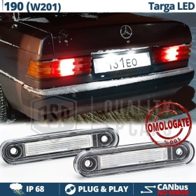 2 Luces de Matrícula LED para Mercedes 190 W201 | Plafones CANbus 6500K Blanco Frío