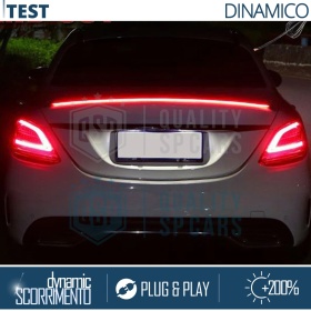 SPOILER LED Trasero Adhesivo Universal | Alerón Maletero Techo 120Cm, Efecto Fibra de CARBONO Negro