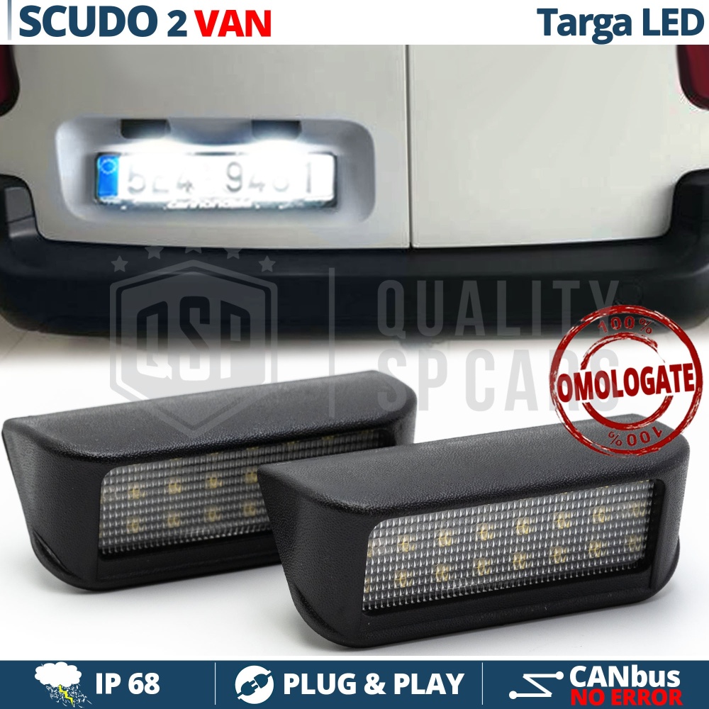 Luces de Matrícula LED para Fiat SCUDO 2 Van | Plafones Led CANbus 6500K Blanco Frío Luces de Matrícula LED para Fiat SCUDO 2 Van | Plafones Led CANbus 6500K Blanco Frío