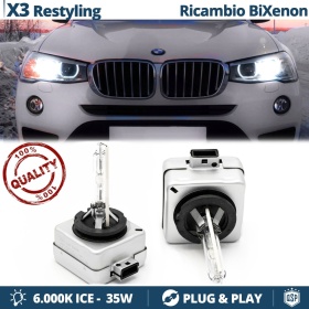 2x Bombillas Bi-Xenon D1S de Repuesto para BMW X3 Facelift F25 Luz 6000K Blanco Frio 35W