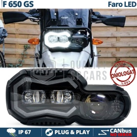 FARO LED para BMW F 650 GS APROBADO Uso en la Calle | POTENTE Luz Blanca 6500K | Plug & Play