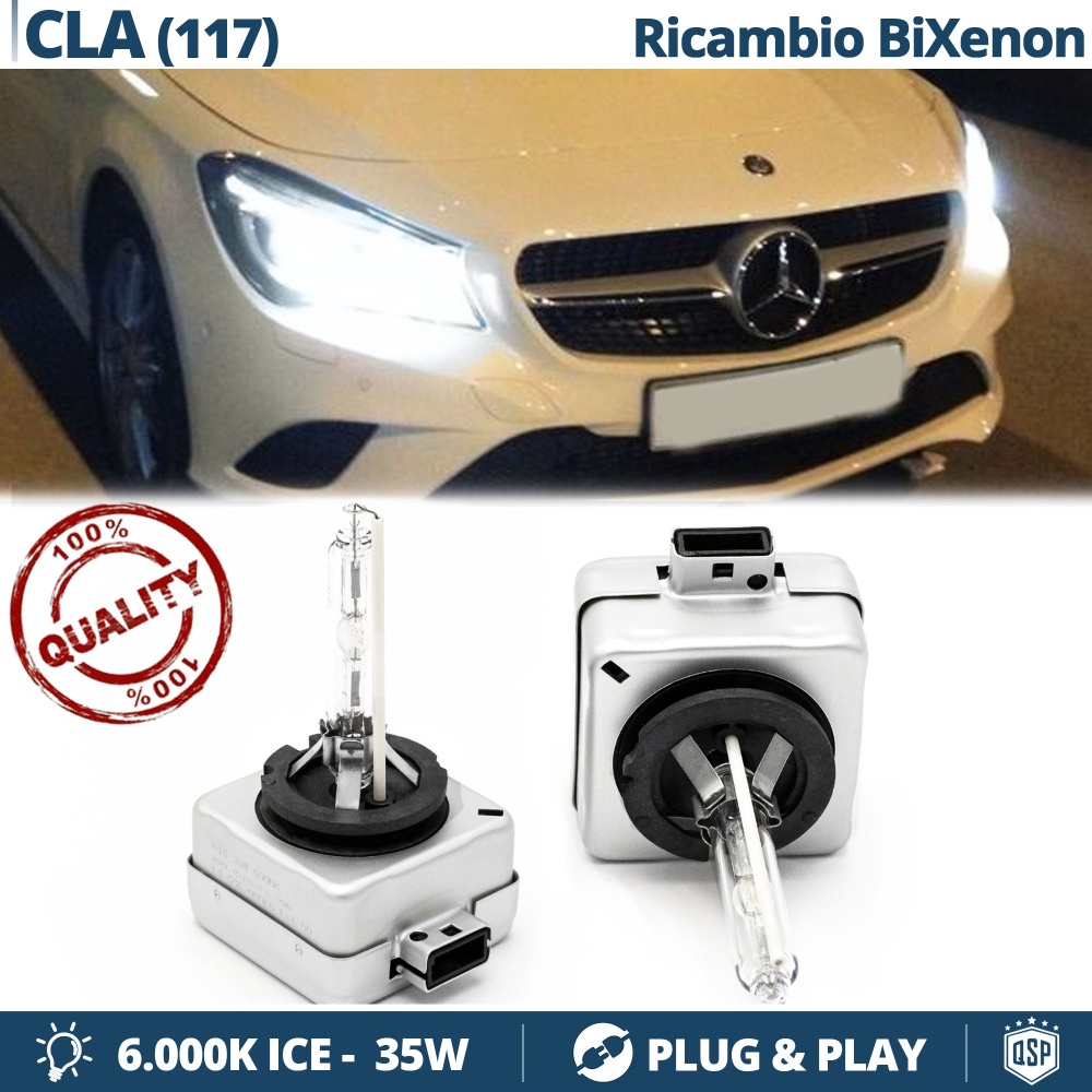 2x Bombillas Bi-Xenon D3S de Repuesto para MERCEDES CLA Luz 6.000K Blanco Frio Lámpara 35W