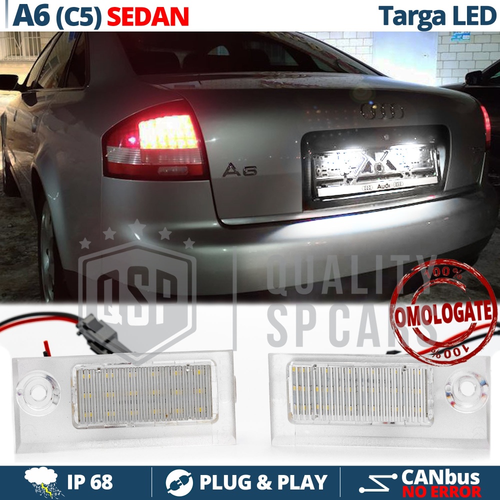 Luces de Matrícula LED para AUDI A6 C5 Sedan | Plafones CANbus 6500K Blanco Frío Luces de Matrícula LED para AUDI A6 C5 Sedan | Plafones CANbus 6500K Blanco Frío