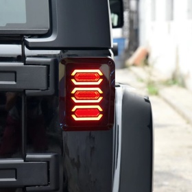 PAREJA FAROS LUCES TRASERAS FULL LED PLUG AND PLAY PARA JEEP WRANGLER JK 2007-  Stop, Marcha Atrás, Intermitentes CANBUS Plug & Play. IP67 Anti Polvo y Agua.