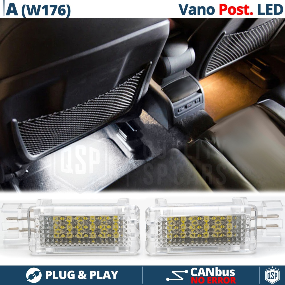 Luces de Pies LED Trasera para Mercedes CLASE A W176 | Luces Interiores Coche BLANCAS | CANbus