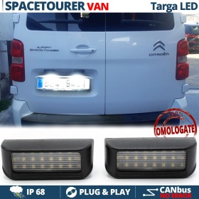 Luces de Matricula LED CANbus para Citroen SPACETOURER | 6500K Luz Blanca, Plug & Play