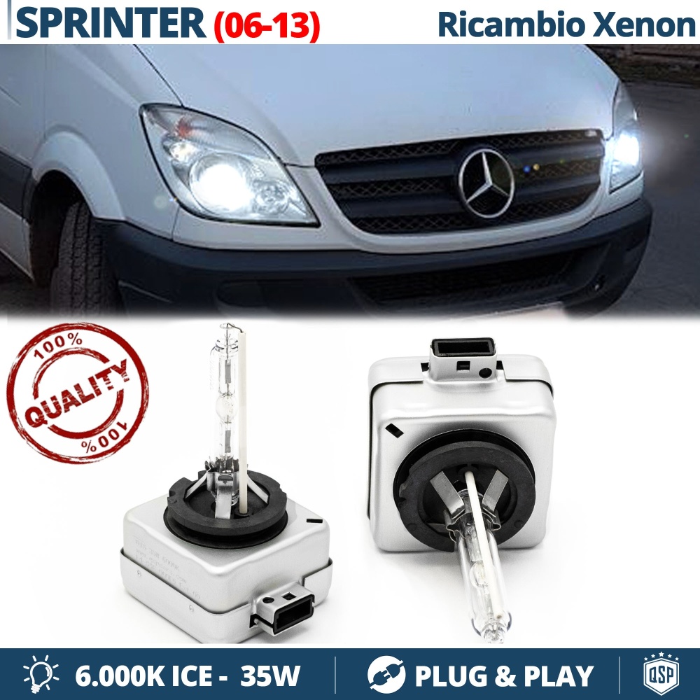 2x Bombillas Bi-Xenon D1S de Repuesto para MERCEDES SPRINTER W906 06-13 Luz 6.000K Blanco Frio Lámpara 35W