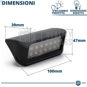 Luces de Matricula LED CANbus para Peugeot EXPERT 3 Van | 6500K Luz Blanca, Plug & Play