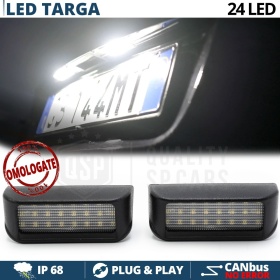 2 Kennzeichen Beleuchtung LED CANbus für Peugeot PARTNER 3 Van | 6500K Weißes Eis, Plug & Play
