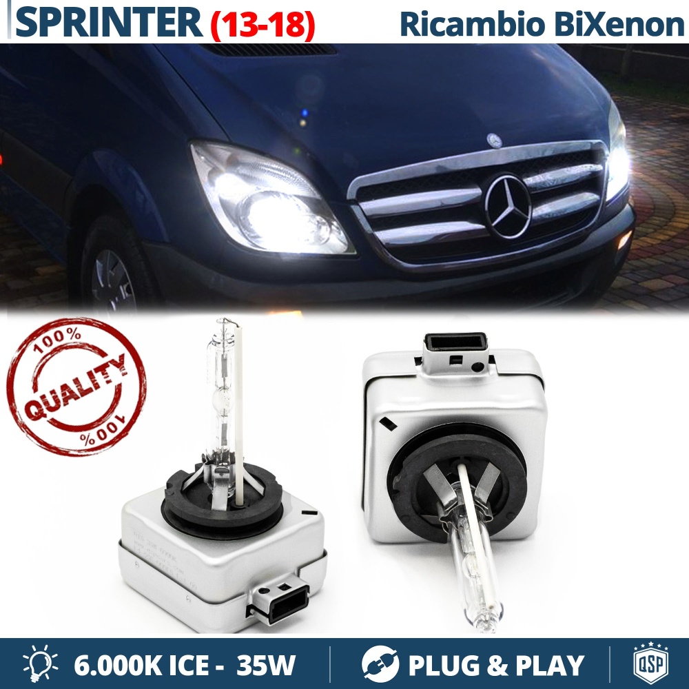 2x Bombillas Bi-Xenon D3S de Repuesto para MERCEDES SPRINTER W906 FACELIFT Luz 6.000K Blanco Frio Lámpara 35W
