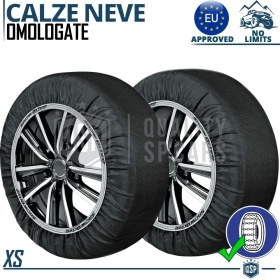 Cadenas de Nieve Textiles para coches, HOMOLOGADOS para Italia y Europa EN | TAMBIÉN PARA no Encadenable | XS